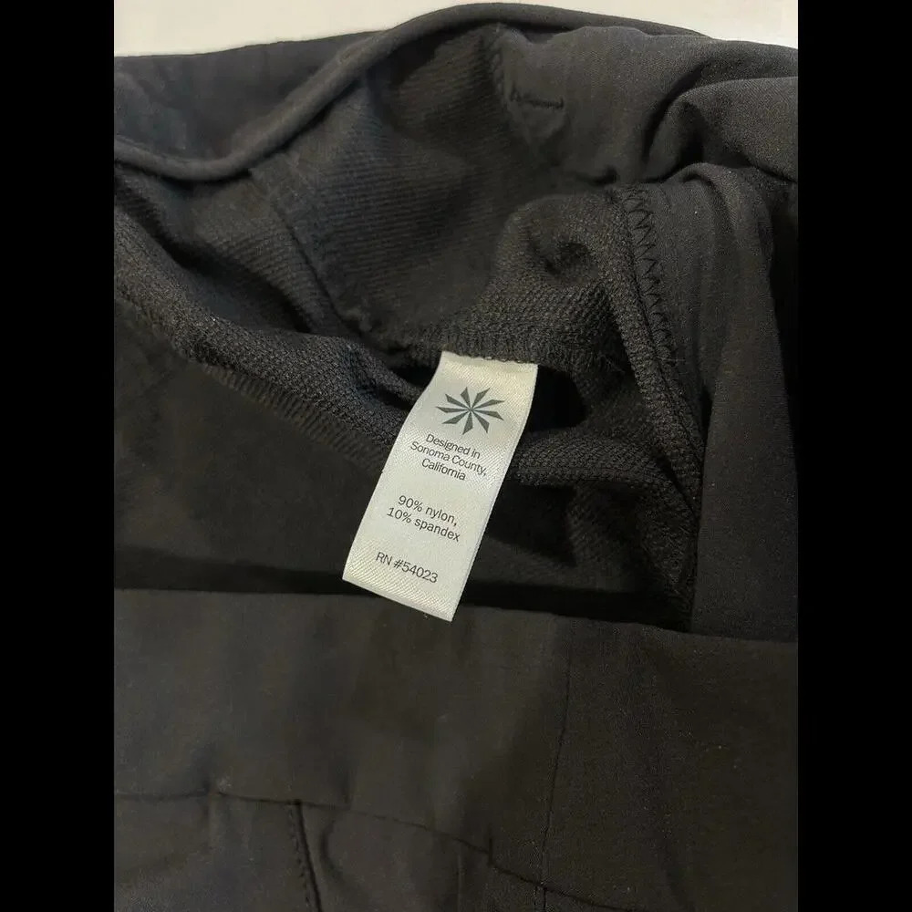 Athleta Wander Skinny Pant Ankle Zip Black 10 Utility Athleisure Gorpcore City - Picture 10 of 15